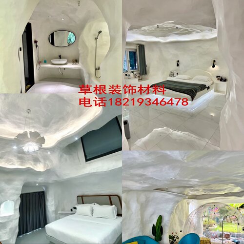 仿真黑山石苔藓景观墙水泥假山