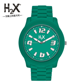 H2X正品情侶夜光手表女 大表盤防水石英手表男百搭歐美時尚腕表圖片