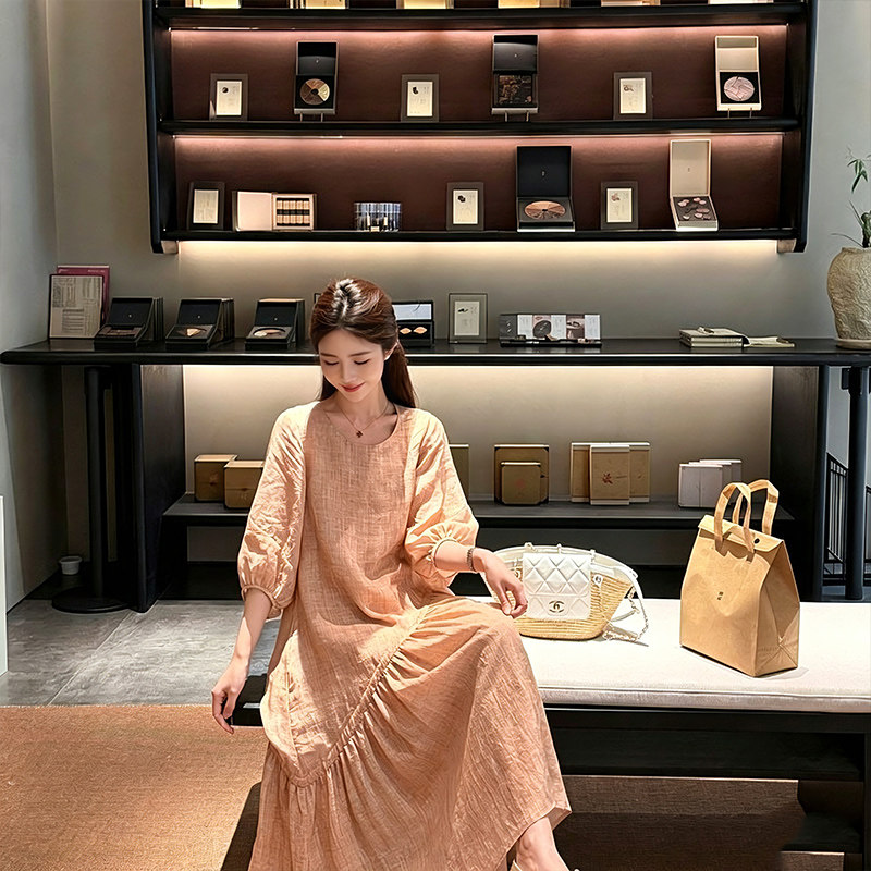 VéZHI CHEN风染 苎麻连衣裙