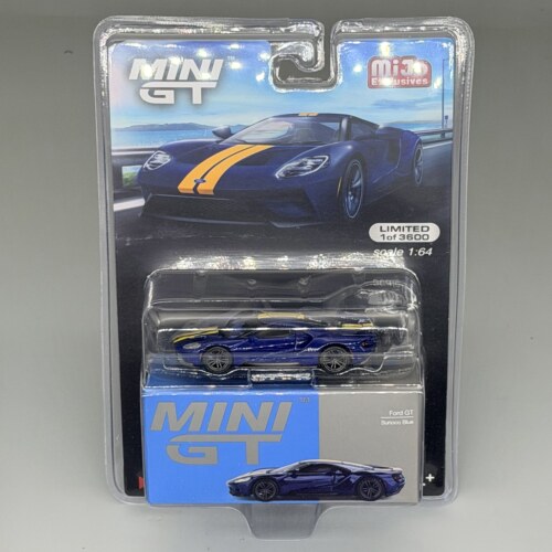 MINIGT 1:64 #313#614 福特GT 蓝色白色 合金汽车模型