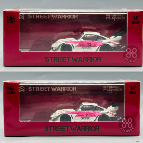 SW 1:64 保时捷RWB993 闪电夜光涂装 高低尾翼 合金汽车模型摆件