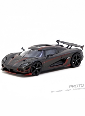 TW 1/64 科尼赛克Koenigsegg Agera Rs黑色碳纤维/红色装饰车模