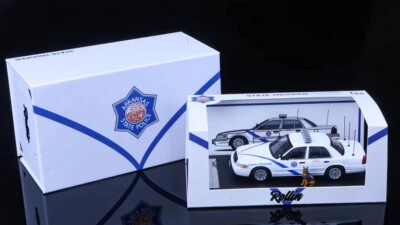 Rollin 1:64 福特皇冠 阿肯色州警 合金车模 汽车模型收藏