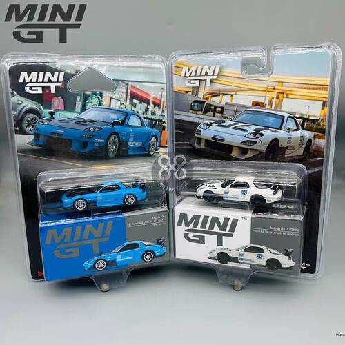 MINIGT 1/64 #996#1106 Mazda马自达RX7 FD3S雨宫合金汽车模型