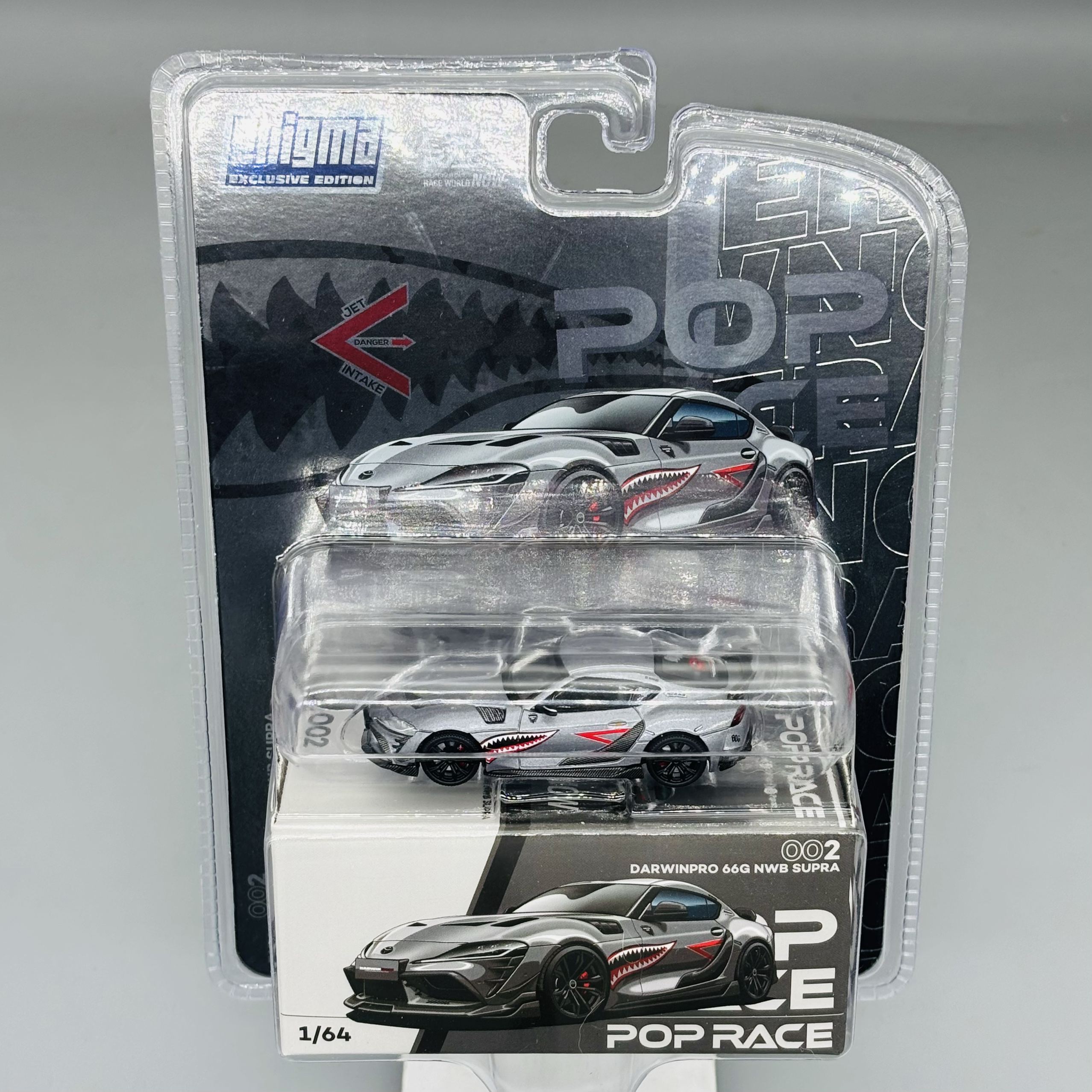 Poprace 挂卡 1:64 丰田 supra  A90 66G NWB 鲨鱼嘴 合金车模