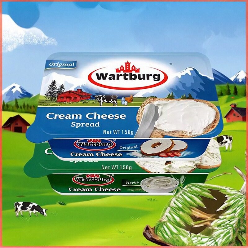 wartburg沃特堡蒜香奶酪涂抹奶油干酪150g奥地利进口原味早餐奶酪