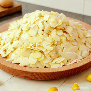 进口金山蓝钻杏仁片扁桃仁片混合片烘焙专用原味去皮薄生无壳巴旦