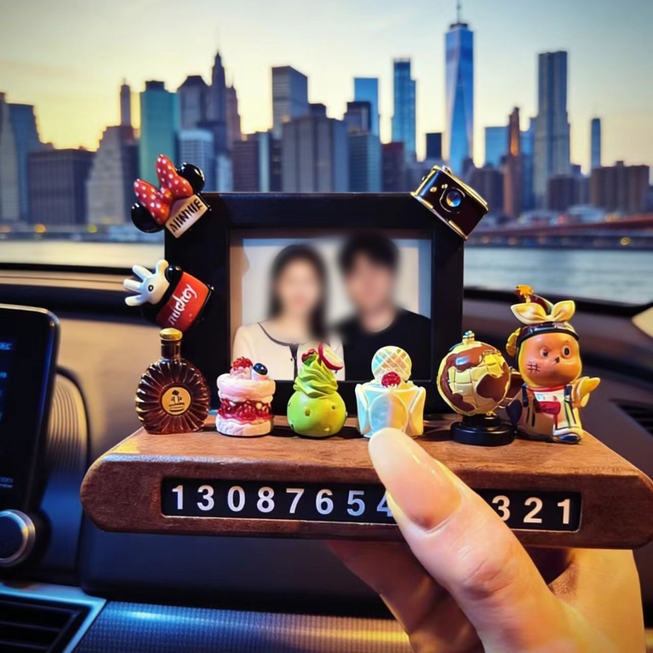 相框停车牌diy材料包可爱车载相框摆件装饰品车载摆件diy新车礼物