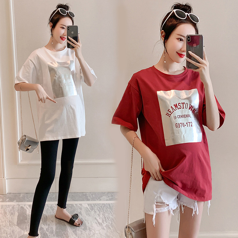 ins超火孕婦夏款短袖純棉T恤2019韓版孕婦裝字母印花上衣寬松T恤在類目 孕婦裝/孕產婦用品/營養, 孕婦裝, T恤中 - 來自Buy2taobao.com提供專業的淘寶代購服務