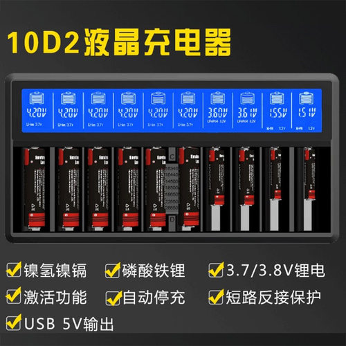 高清数显屏每槽独立通道10A快充