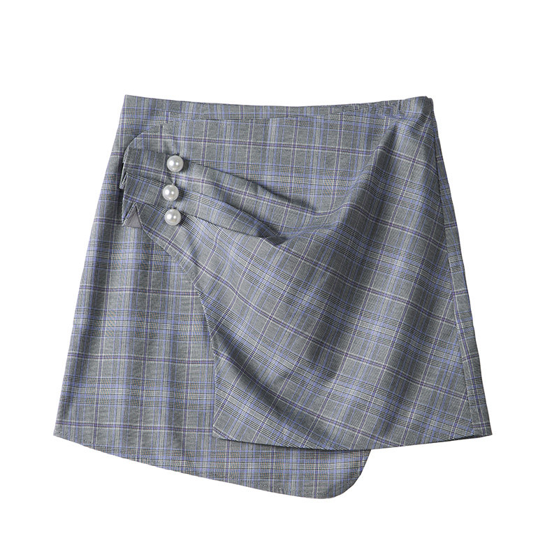 蔚雯复古不规则褶皱半身裙