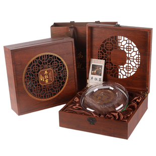 复古雕刻窗羊肚菌包装盒100克250克装干货野生羊肚菌礼品盒空盒子