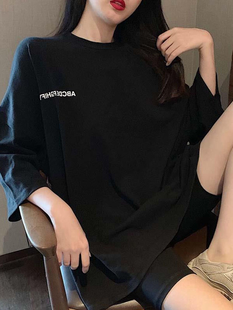 출산복 여름 얇은 레터톱 반팔반바지 레깅스 아우터 멋쟁이 여름원피스 트렌디맘 투피스 세트