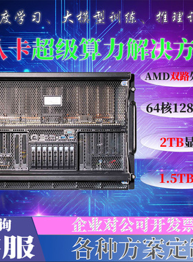 AMD 64核128线程双路CPU八卡超级计算8卡服务器工作站主机MI325X