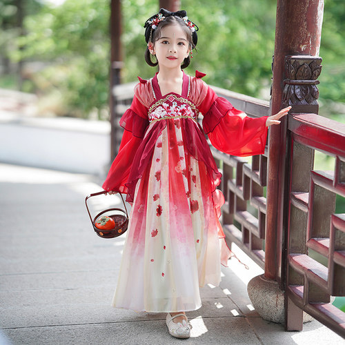 儿童汉服古代超仙公主裙唐装