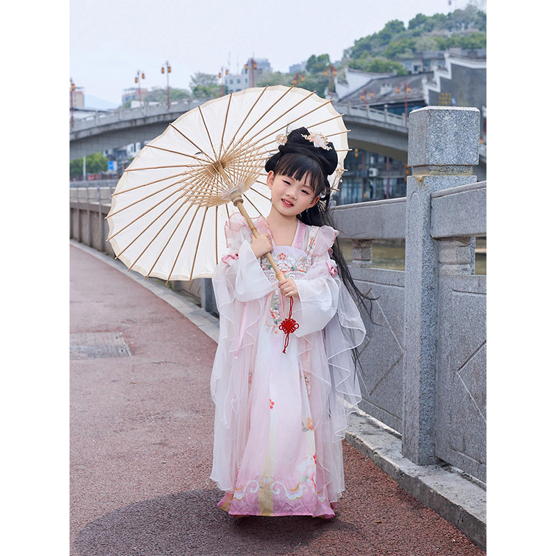 中秋儿童汉服女童新款中国风唐装公主连衣裙日常大童襦裙古风服装,童装/婴儿装/亲子装,汉服,淘宝优惠券,粉丝福利购,淘宝优惠卷