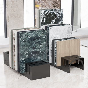 瓷砖展示架木地板展架立式石材样品插架岩板大理石展示柜地砖货架