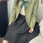 口袋商店 JK日系校供前箱褶裙 律荫