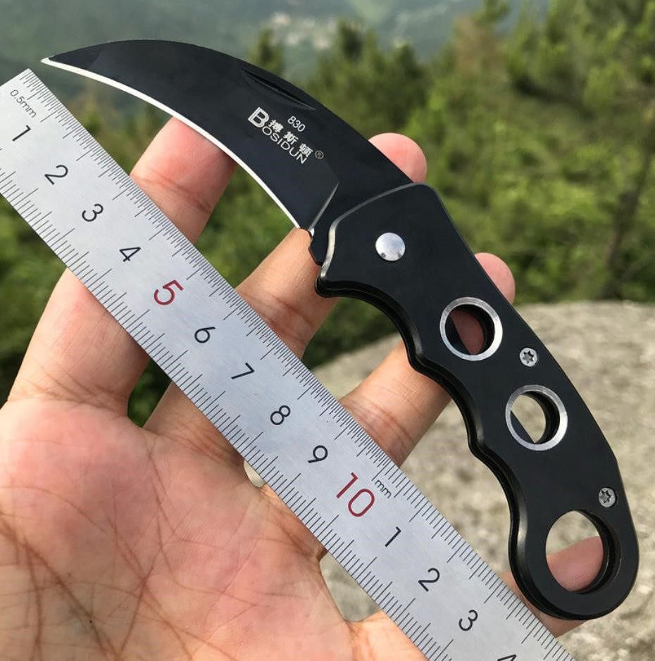 战狼德国小刀折叠刀防身锋利高硬度弯刀开刃刀蝎子短刀户外鹰爪刀