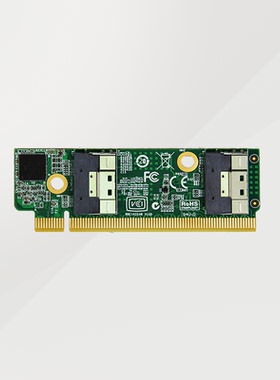 独立显卡U.2延长转接 扩展PCIe4.0 x16转SlimSAS 8654 1U转接底卡
