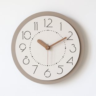 简约现代创意大挂钟客厅奶油风免打孔2026新款 静音轻奢北欧时钟表