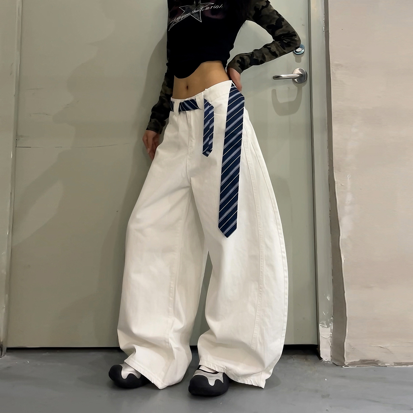 长裤2025年秋季搭配潮流阔腿复古