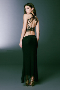 POSH SPICE 美式辣妹露背绳带抹胸性感薄款塑身背心