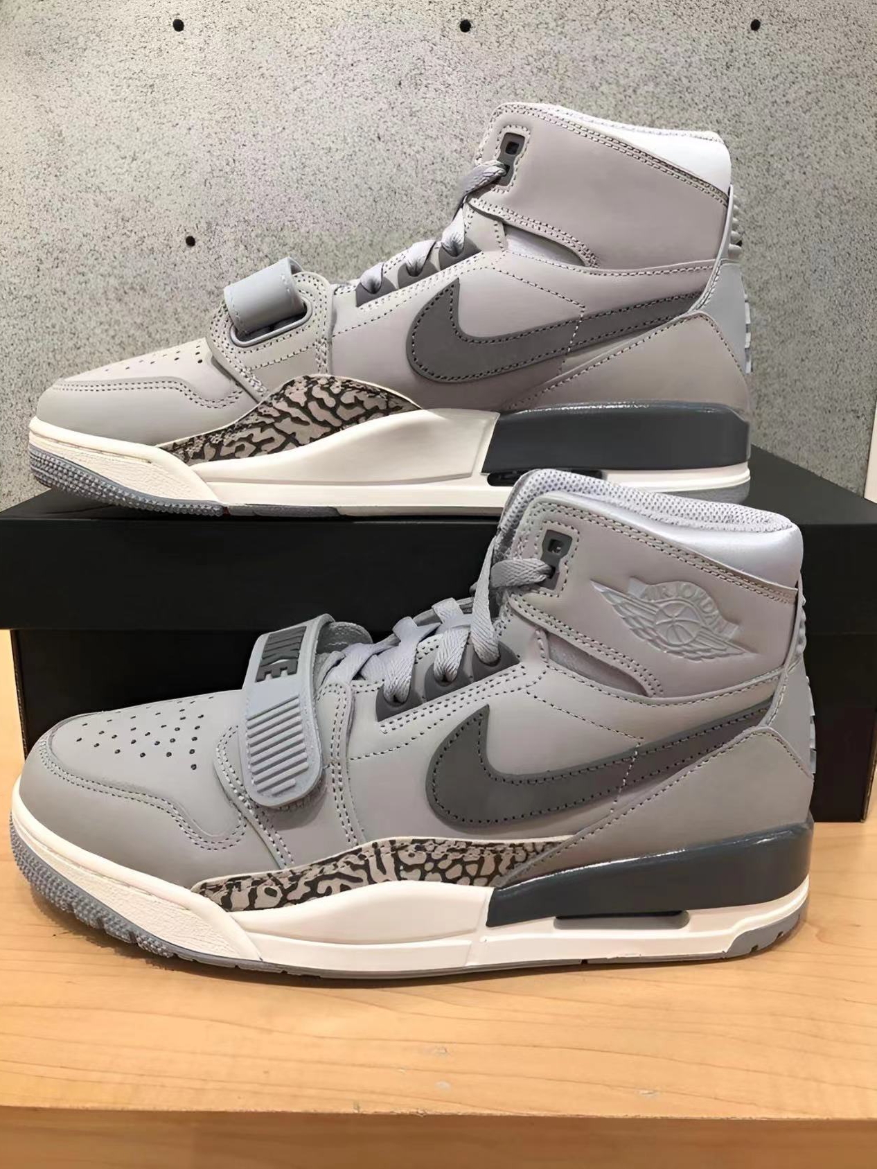 jordan legacy 312防滑高帮复古篮球鞋男款水泥灰CD7069-101