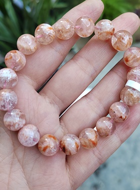 天然水晶樱花幽灵手链女小众胶花手串小众饰品生日礼物