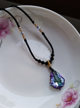 奥地利水晶手工闪亮调节枫叶吊坠