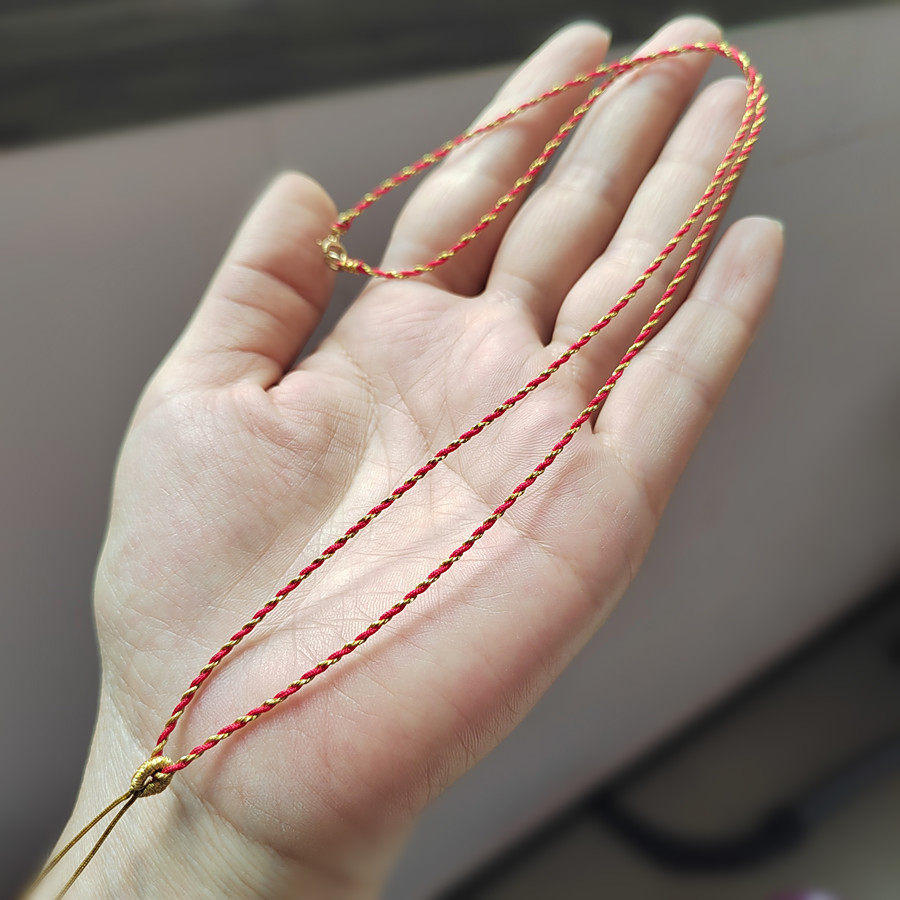 细款红金黑金线项链绳黄金挂绳玉绳开口款女包邮原创手工绳,饰品/流行首饰/时尚饰品新,绳,淘宝优惠券,粉丝福利购,淘宝优惠卷
