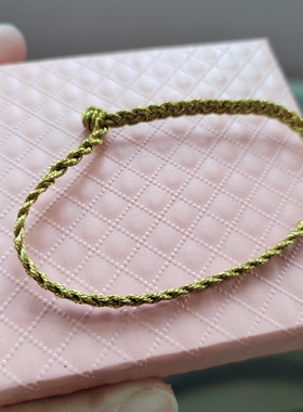 手工金线麻花辫手链绳纽扣款简约百搭