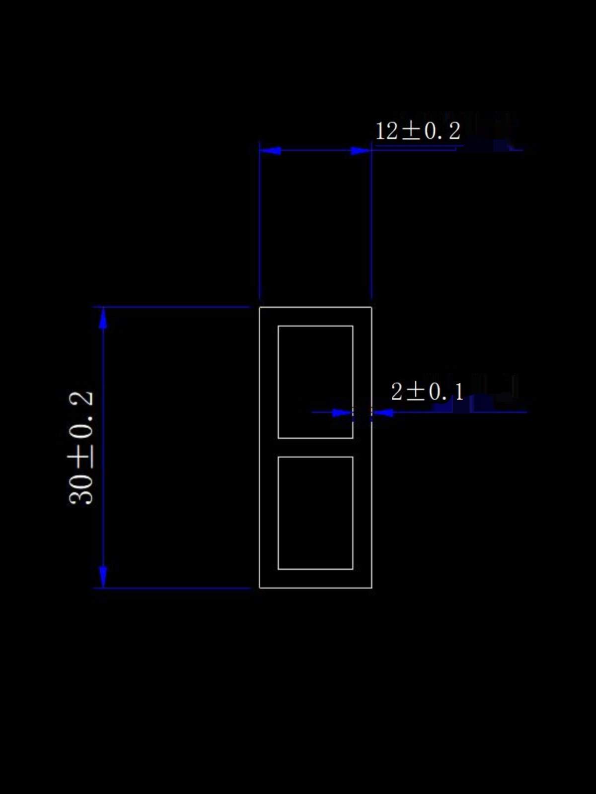 禹朝铝合金方管12x30x15x40日子管橱柜衣柜门内嵌拉直门板铝方管