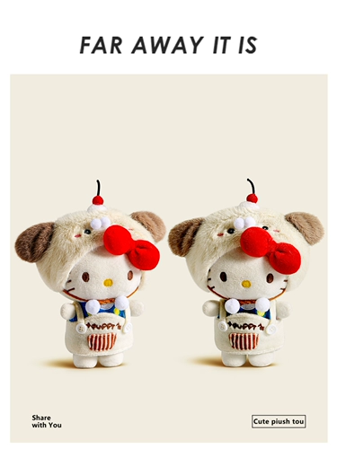 Hello Kitty, милая оригинальная плюшевая подвеска, кукла, брелок, украшение на сумку