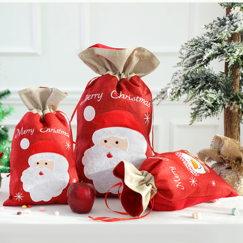 无纺布苹果袋束口袋礼物袋抽绳袋礼品包装袋不织布袋子圣诞袋