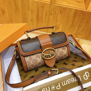 圆筒包手提枕头包今年流行单肩斜挎小包 香港品牌女士包包2023新款