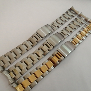 手表配件不锈钢表带钢带男女款表链代用劳6694/15200空霸古力土