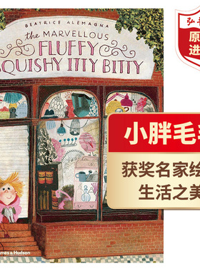 小胖毛毛 神奇的胖胖蓬蓬小小 英文原版 The Marvellous Fluffy Squishy Itty Bitty 获奖名家艺术绘本  搭无所事事的好棒的一天