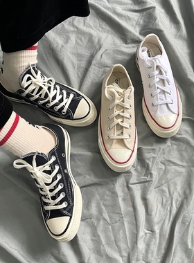 Converse匡威1970s情侣低帮帆布鞋黑低米白低162062C白低162065C