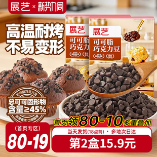 展艺可可脂巧克力豆耐高温蛋糕曲奇饼干装饰烘焙专用面包吐司家用
