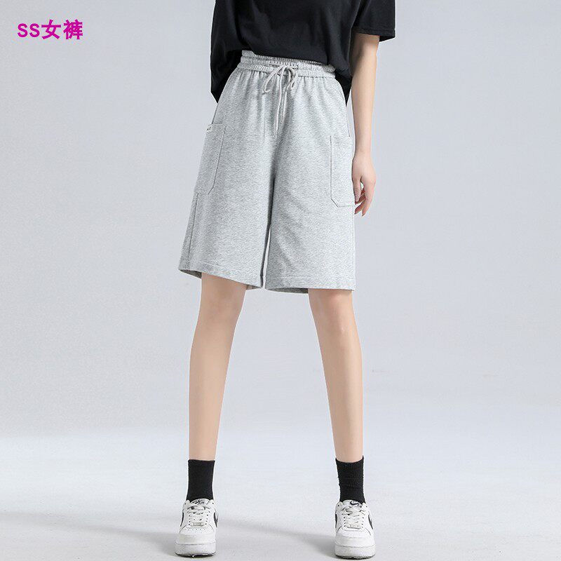 高中初中学生女中考体育跑步运动五分裤少女大童休闲直筒阔腿短裤