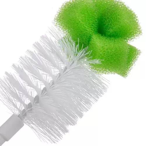 Прочный портативный ершик для бутылочки, простая щетка, комплект, поролоновое средство детской гигиены со стаканом, моющее средство для бутылочек