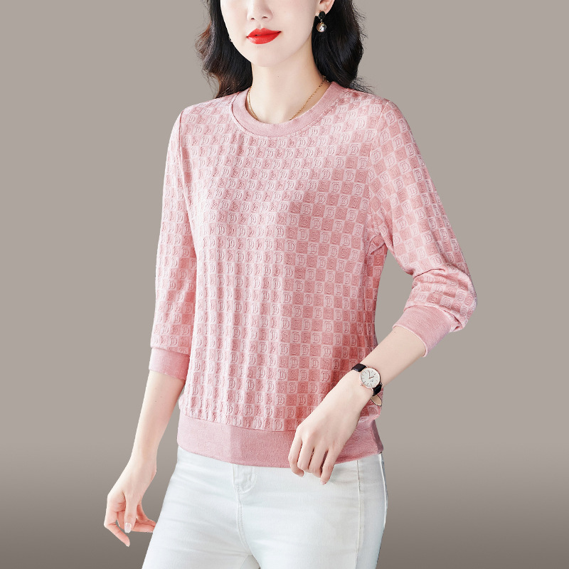 乔舟瓒春秋季新款妈妈装长袖t恤