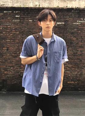 BN14 高质量短袖衬衫  蓝色 M到3XL 网络图