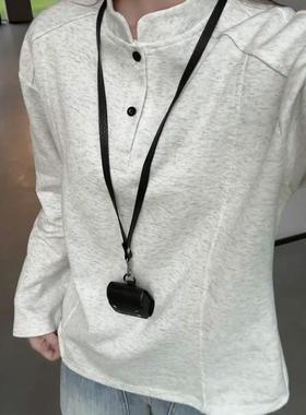 W196高质量秋季长袖T恤   黑色 浅灰 白灰 M到3XL  网络图