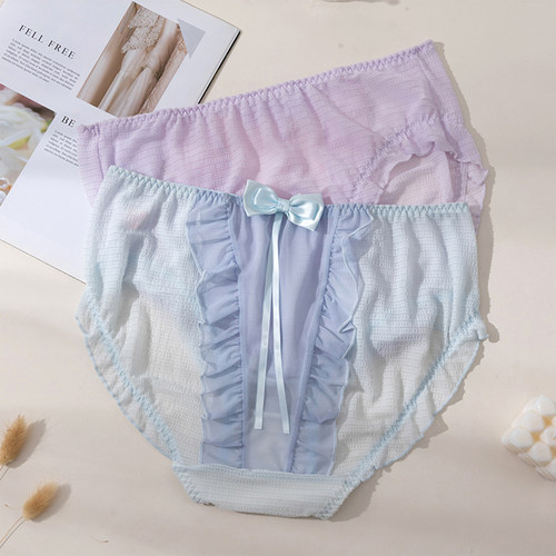 大码蕾丝内裤女性感中腰舒适柔软