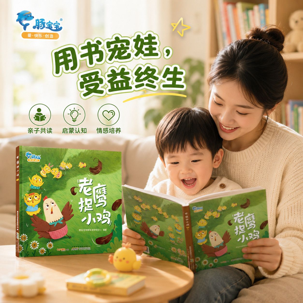 豚宝宝老鹰捉小鸡硬壳精装绘本正版经典儿时游戏绘本幼儿园绘本 3‑6 岁幼儿早教亲子阅读品格培养睡前故事图画书