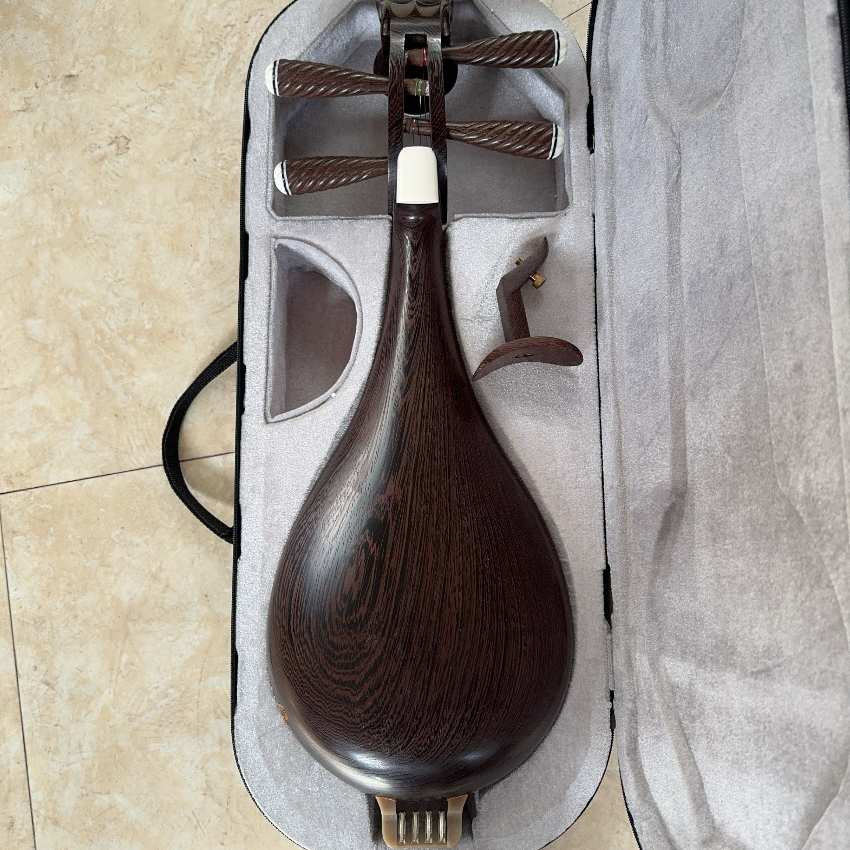 鸡翅木柳琴逗号音孔原木色抛光工艺成人专业演奏考级教学演出