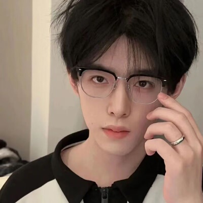 半框痞帅通用防蓝光理工男