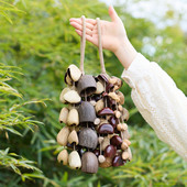 天然果壳摇铃风铃挂件瑜伽冥想音疗治愈手摇铃铛音乐伴奏小众乐器